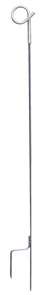 Instappaal 110 cm rond veerstalen + krul Wit - afbeelding 1