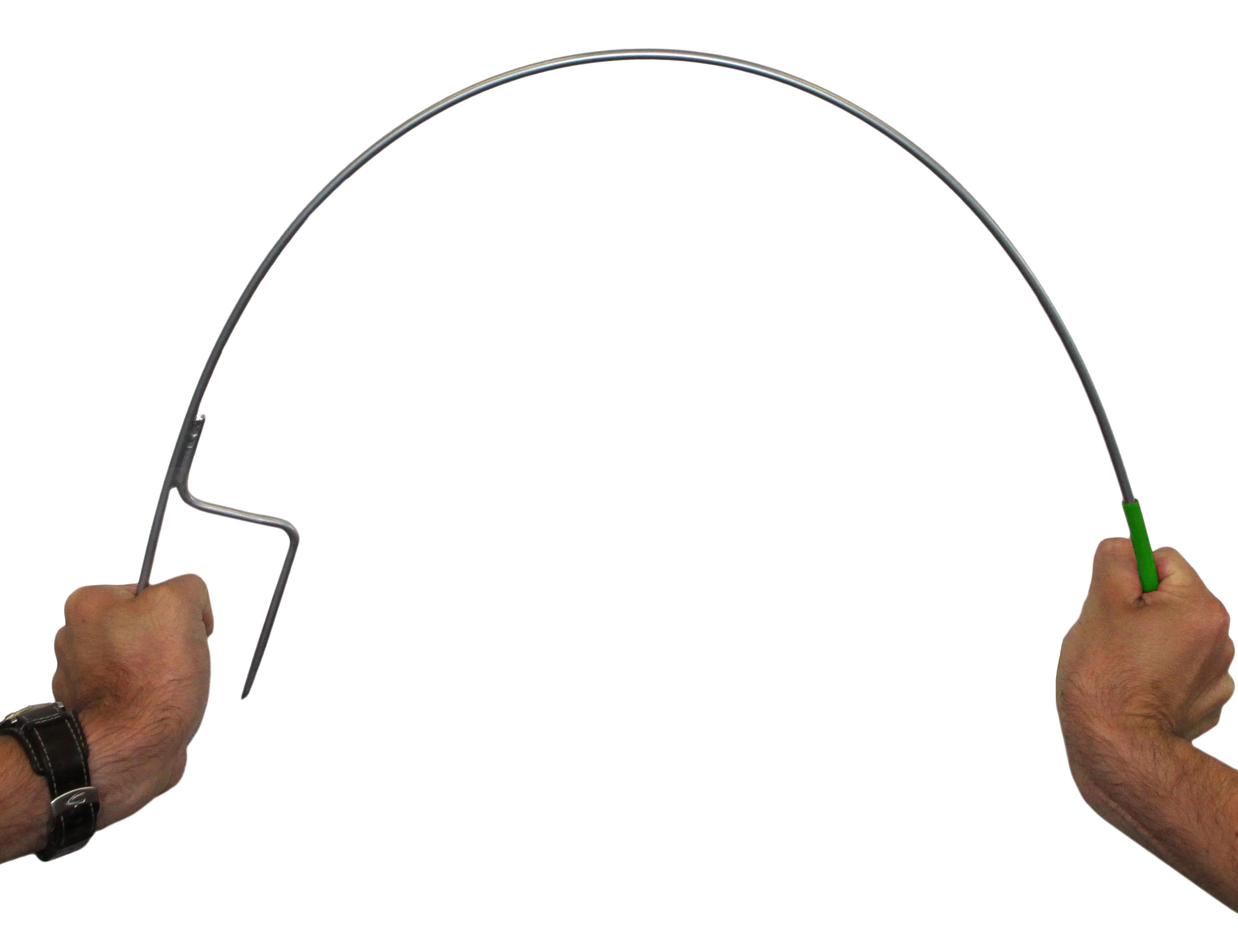 Instappaal 110 cm rond veerstalen + krul Wit - afbeelding 2