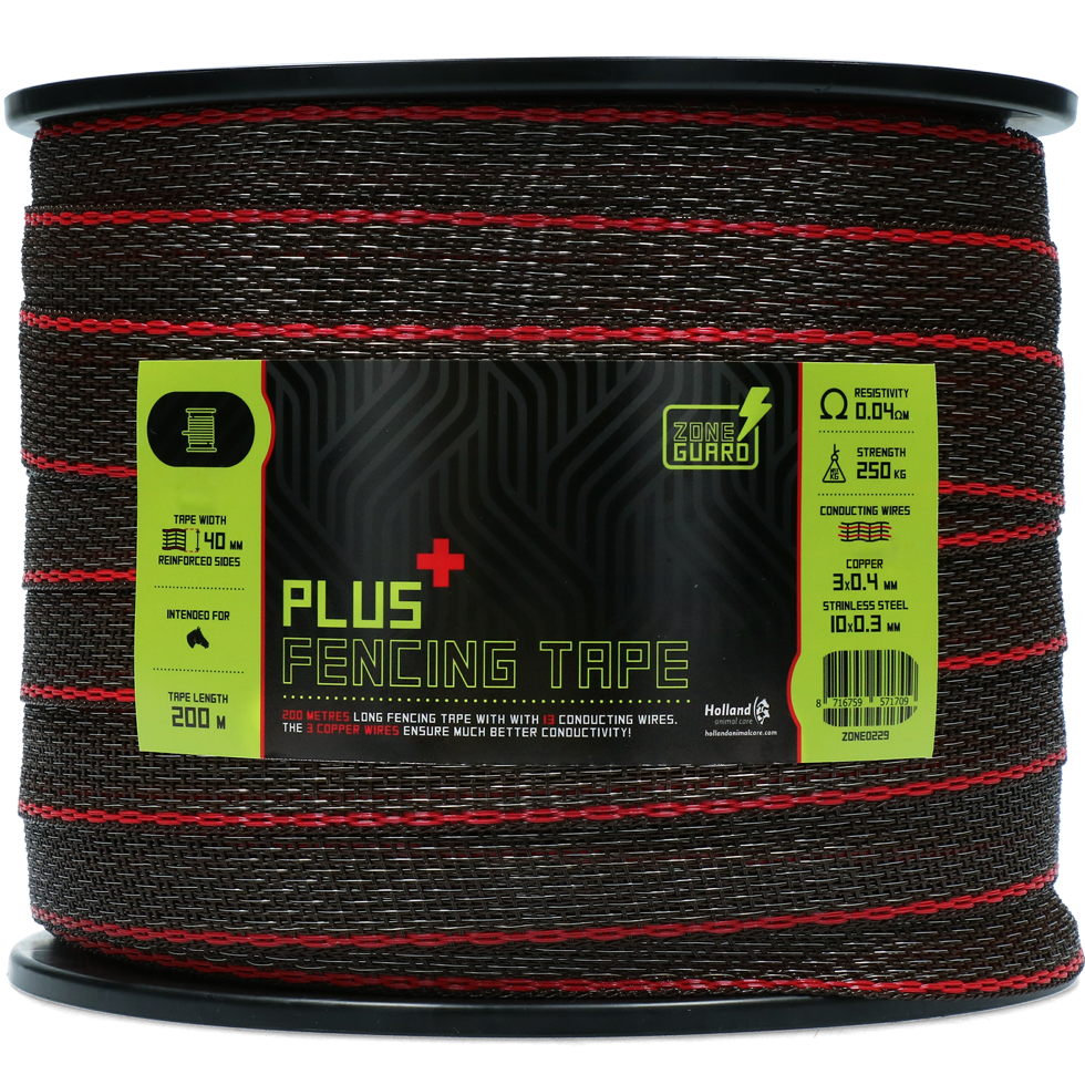 ZoneGuard 40 mm Plus afrasteringslint bruin 200 m - afbeelding 1