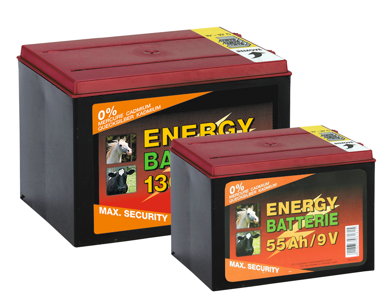 Batterij EG super 9V / 55Ah (H11,5 x L16,5 x B11,2 cm) 55 Ah - afbeelding 2