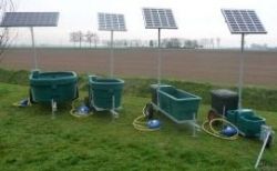 Waterbak met solar systeem